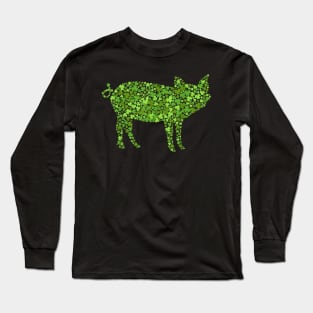 Funny Pig Shamrock Irish Gift For Pigs Lover St Patricks Day Long Sleeve T-Shirt